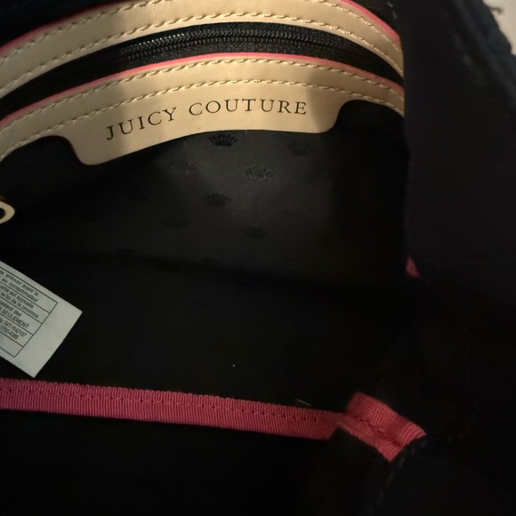 Juicy Couture Vintage Navy Quilted Studded Bag with Gold Accents EUC - Picture 10 of 12